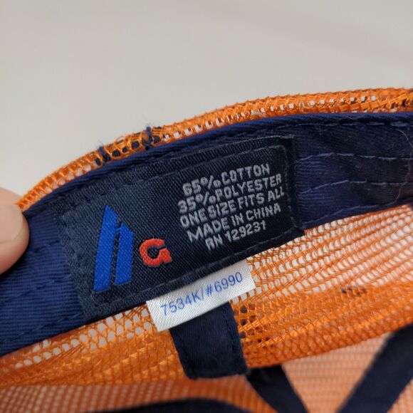 Two Bear Arms Men's Strapback Hat Orange OSFA Embroidered Logo - Picture 11 of 11